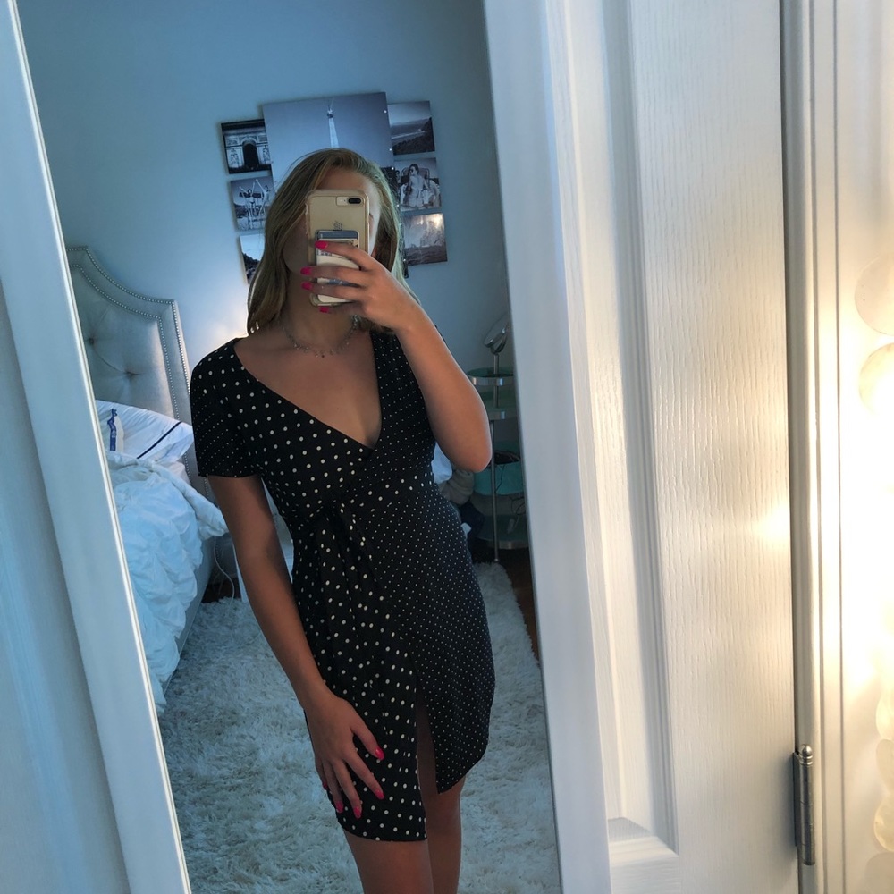 NWOT Polka Dot Wrap Dress